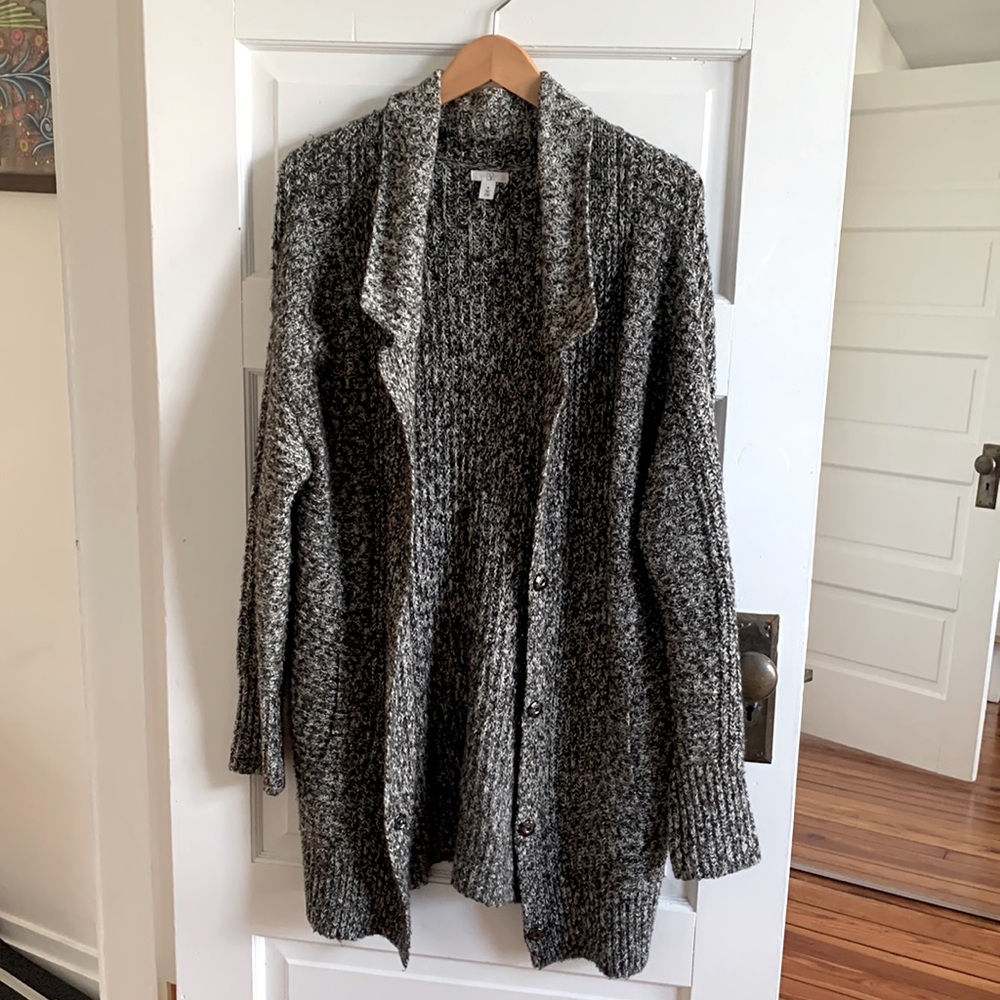 Marled Long Cardigan Sweater